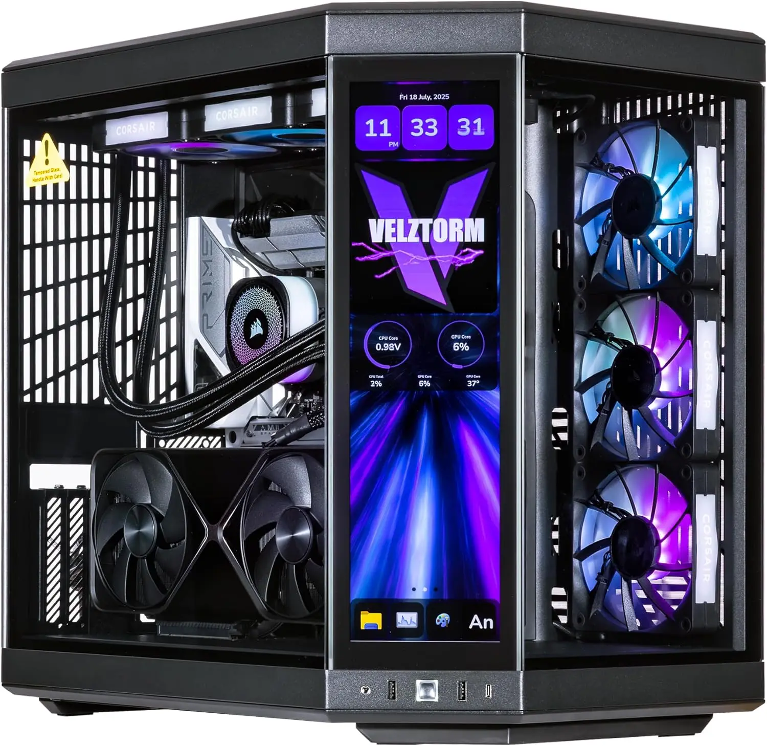 Velztorm LCD ブラック Praetix カスタム - Rtx 5090 32Gb のレビューと価格