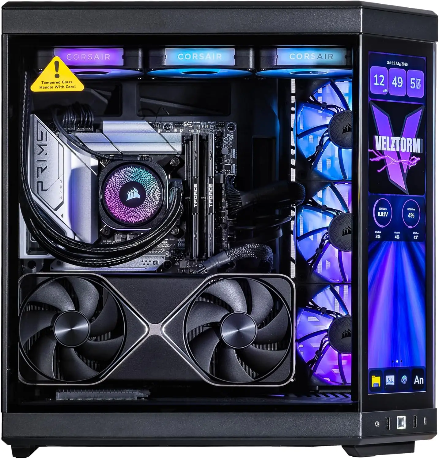 Velztorm LCD ブラック Praetix カスタム - Rtx 5090 32Gb のレビューと価格